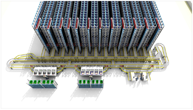 MiniLoad Stacker Crane ASRS Material Box Stacker Craneâ Automatic Storage and Retrieval System