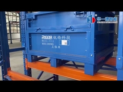 Immagazzinazione impilabile e pieghevole Palette a maglia di acciaio Cage work bin contenitore di pallet a maglia di acciaio