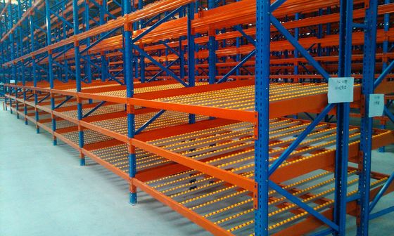 2 mm Colonna Q235 Cartone in acciaio Racking di flusso 1000 kg Carico per pallet