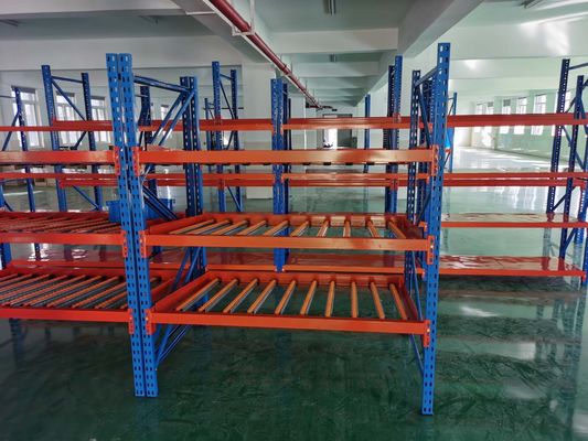2 mm Colonna Q235 Cartone in acciaio Racking di flusso 1000 kg Carico per pallet