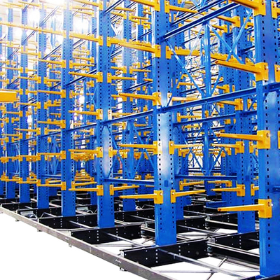 Scaffalatura elettrica mobile a cantilever per fogli di tubi materiali lunghi