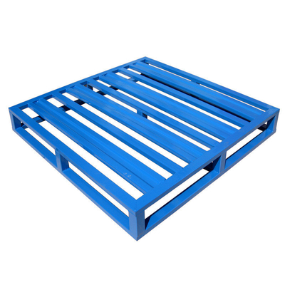 A08: pallet in acciaio a due piani per lo stoccaggio in magazzino pallet in metallo ad angolo destro