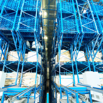 Sistema di accumulo e recupero automatico di palette a doppia stacking