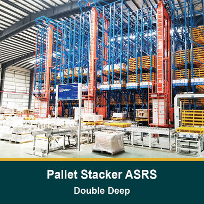 Crane a doppia palletta per ASRS, SRM a terra (macchina di recupero dello stoccaggio), sistema automatico di stoccaggio e recupero, magazzino a temperatura ambiente e cold storage
