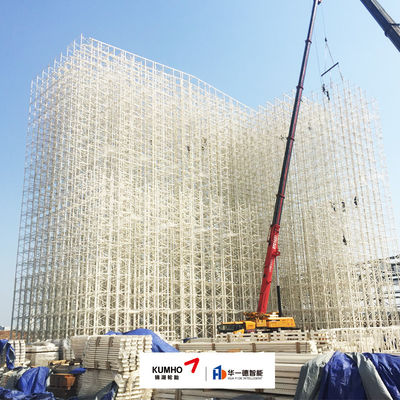 Centro Logistico Integrato con Gru a Bandiera per Pallet, Sistema di Stoccaggio e Recupero Automatico (ASRS) con Navetta Automatizzata