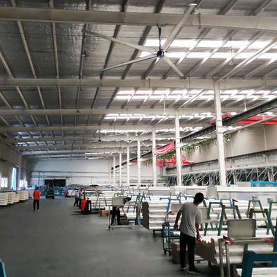 Grandi ventilatori HVLS per magazzini, grandi ventilatori industriali per fabbriche, ventilatori W.