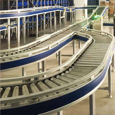 Sistema di smistamento del trasportatore di scatole di cartone Sistema di trasportatore a rulli a gravità flessibile Smistamento logistico Scaffale di stoccaggio in magazzino
