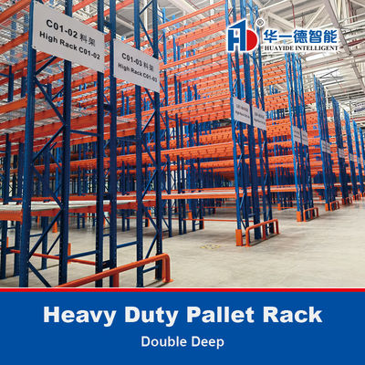 Scaffale per pallet a doppia profondità per impieghi gravosi Scaffale per pallet selettivo Scaffale a travi per pallet