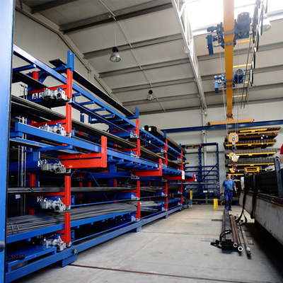 A13: Scaffalature manuali telescopiche a cantilever per magazzini di materiali lunghi