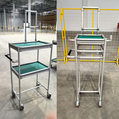 Sistema di scaffalatura di materiale realizzato dalla terza generazione di tubo magro in alluminio tubo di lega assemblare carrello di mano carrello