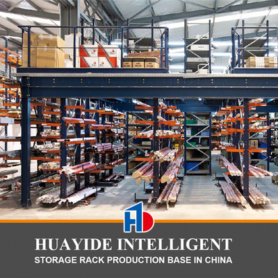 A59: Scaffalature a mezzanine supportate da scaffalature a cantilever, scaffalature a mezzanine a cantilever