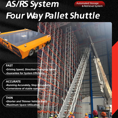 B13 ASRS Sistema di navetta a quattro vie Automazione superiore a carico pesante magazzino di stoccaggio Racking di navetta in acciaio