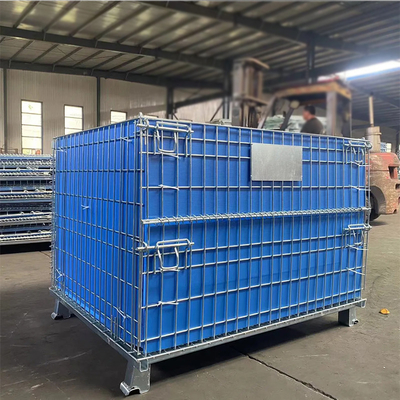 B25 Cage di magazzino contenitore di media capacità contenitore di filo metallico contenitore di pallet Cage impilabile