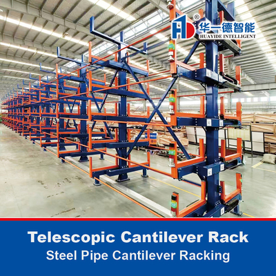 Pipe Cantilever telescopico Ripiani in lamiera di metallo magazzino Rack di stoccaggio Cantilever telescopico Ripiani materiali lunghi
