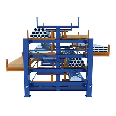 Pipe Cantilever telescopico Ripiani in lamiera di metallo magazzino Rack di stoccaggio Cantilever telescopico Ripiani materiali lunghi