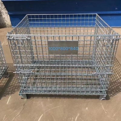 Gabbia di stoccaggio B42 per magazzinaggio logistico ASRS Contenitore in rete metallica pieghevole