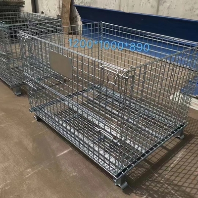 Gabbia di stoccaggio B42 per magazzinaggio logistico ASRS Contenitore in rete metallica pieghevole