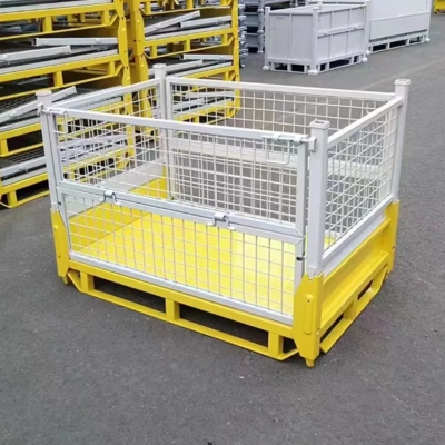 Gabbia di stoccaggio B42 per magazzinaggio logistico ASRS Contenitore in rete metallica pieghevole