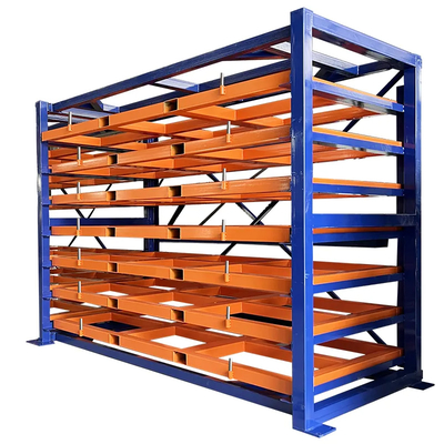B51: Scaffalatura per lamiera laminata industriale, scaffalatura elettrica telescopica a sbalzo