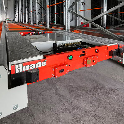 Sistema di scaffalatura radio navetta per pallet con navetta bidirezionale