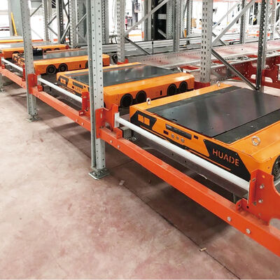 Navetta radio a quattro vie per sistema automatico di stoccaggio e prelievo (ASRS) con pallet e navetta a quattro vie