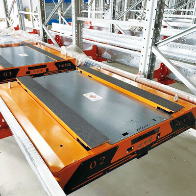 Navetta radio a quattro vie per sistema automatico di stoccaggio e prelievo (ASRS) con pallet e navetta a quattro vie