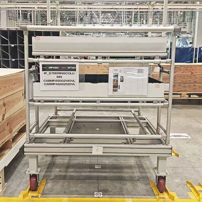 Rack di materiale per tubi magri in lega di alluminio di terza generazione per parti automobilistiche Rack di carrello per tubi magri per parti automobilistiche