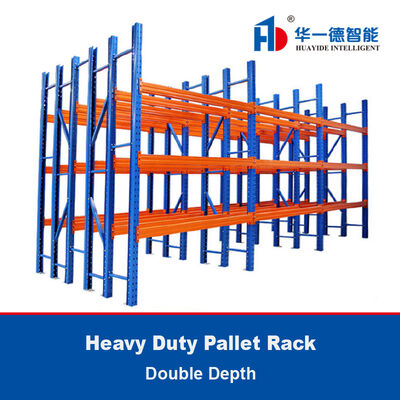 Scaffale per pallet a doppia profondità per impieghi gravosi Scaffale per pallet selettivo Scaffale a travi per pallet