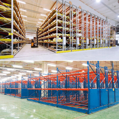 Scaffalatura mobile elettrica per pallet con guida su binario a terra, tipo aperto, scaffalatura elettrica mobile per magazzino