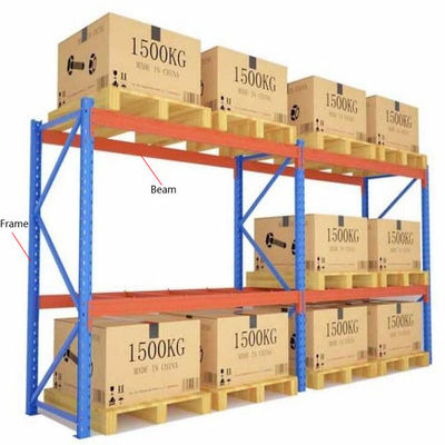 700 mm di larghezza scaffalature industriali pesanti 4T per strato scaffalature per pallet per magazzini