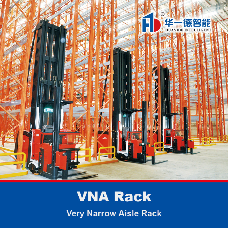 VNA Rack Very Narrow Aisle Heavy Duty Rack VNA Pallet Racking Rack magazzino rack di stoccaggio con carrello elevatore a tre vie