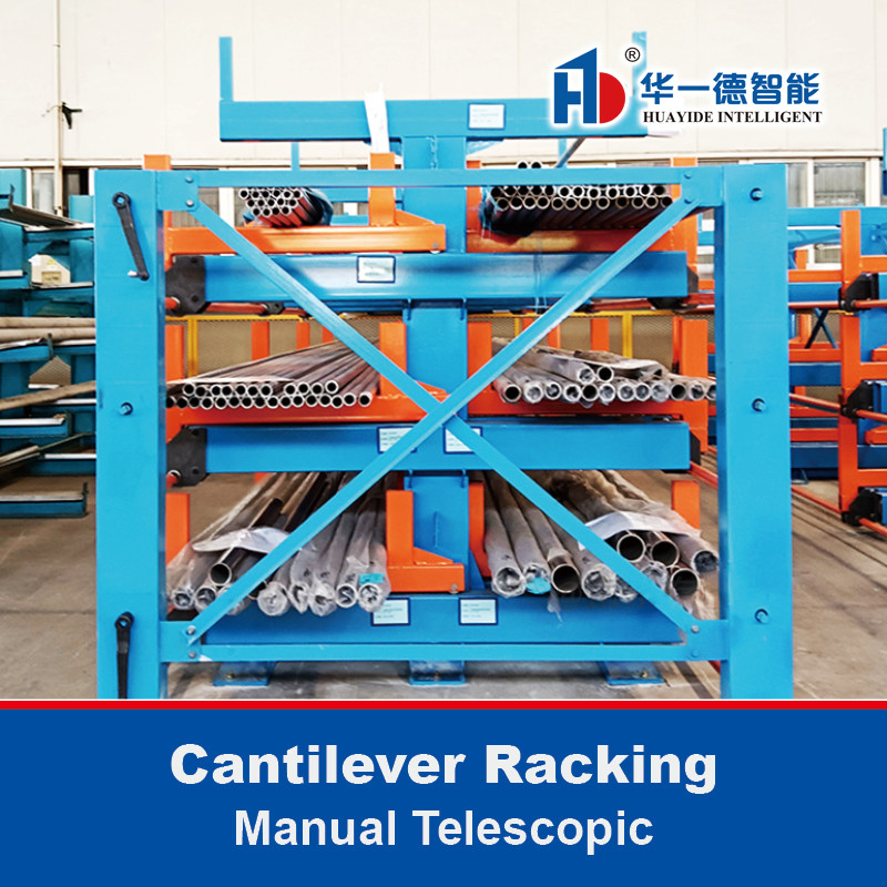 Scaffalature manuali a cantilever telescopico per materiali lunghi