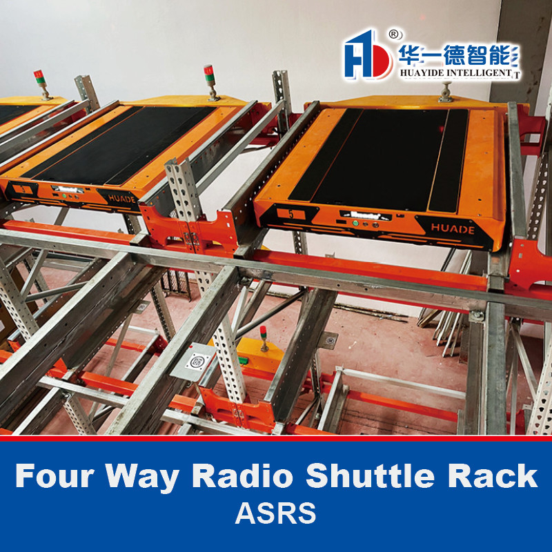 Sistema di scaffalatura per pallet runner ASRS 4 Way Radio Shuttle