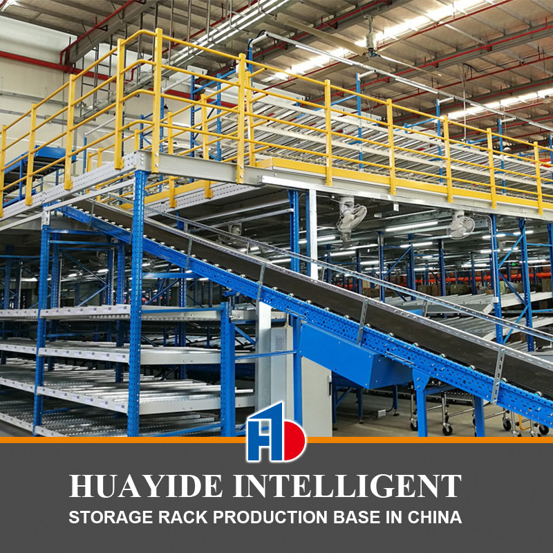 A25: Scaffalature a mezzanine supportate da cartone, scaffalature a flusso, scaffalature a più livelli, scaffalature per magazzini