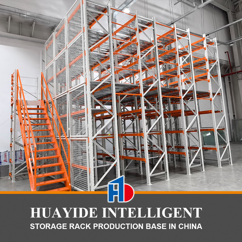 B02: Scaffalature a mezzanine Mezzanine a mezzo scaffalatore Scaffalature a più livelli Scatter Metal Mezzanine System
